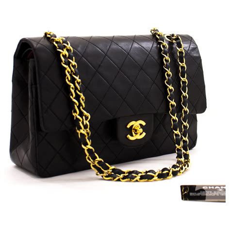 black and gold chanel bag|black chanel bag price.